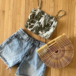 Abercrombie & Fitch | XXS Cropped Tank with Adjustable Straps